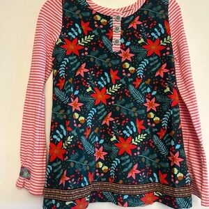 Matilda Jane Floral and Striped Long Sleeve Tee